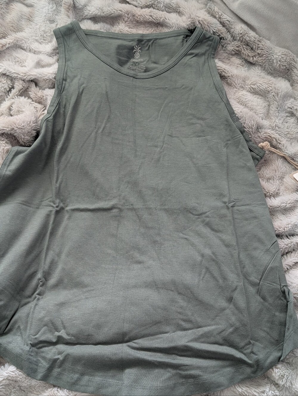 Women's Sleeveless Tank Top - Sage Green